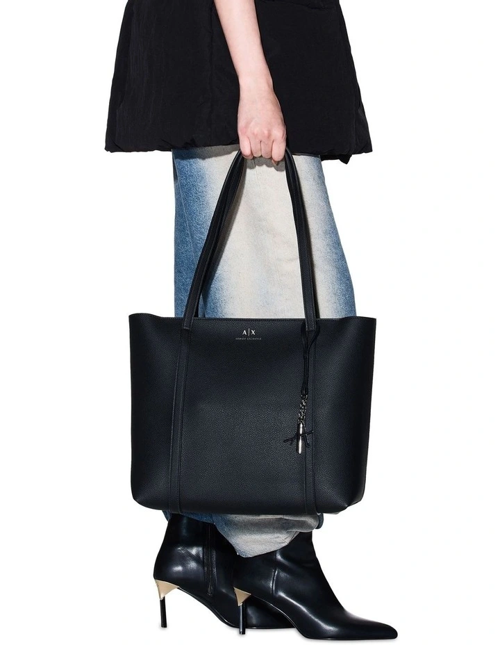 Sylvie Shopper Tote Bag in Black image 2