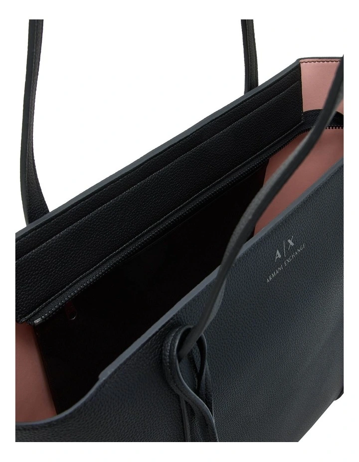 Sylvie Shopper Tote Bag in Black image 5