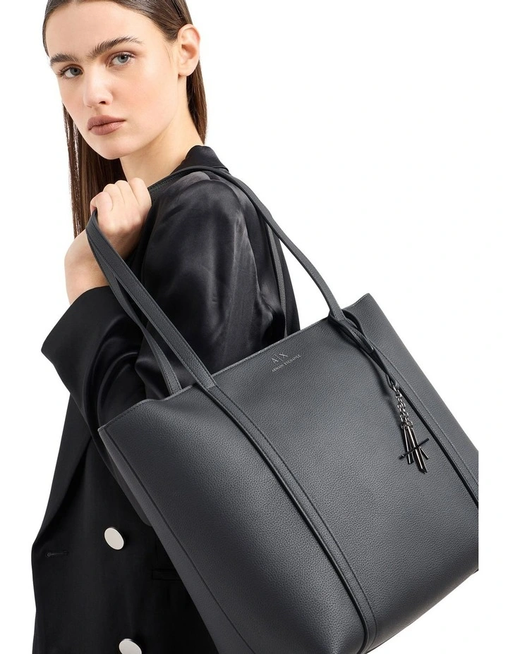 Sylvie Shopper Tote Bag in Black image 6