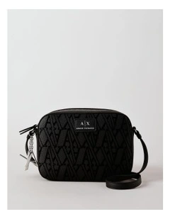 Sylvie Flock Crossbody Bag in Black