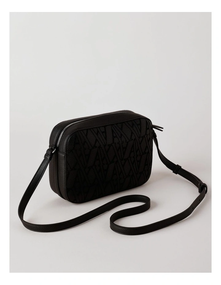 Sylvie Flock Crossbody Bag in Black image 3