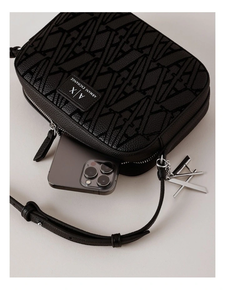 Sylvie Flock Crossbody Bag in Black image 5