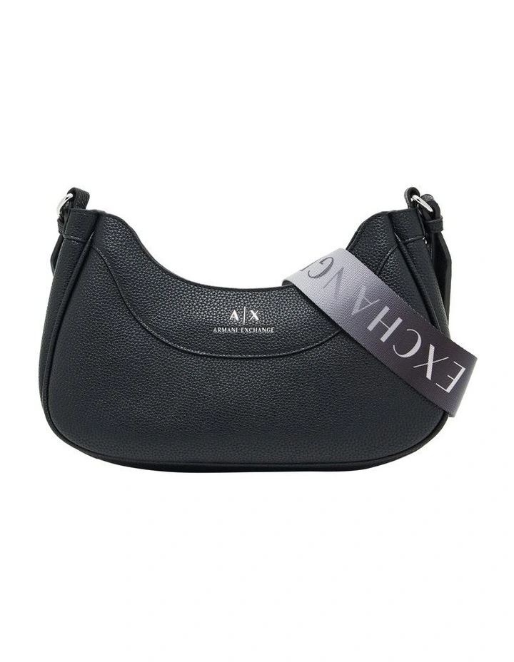Wave Small Shoulder Bag in Black image 1