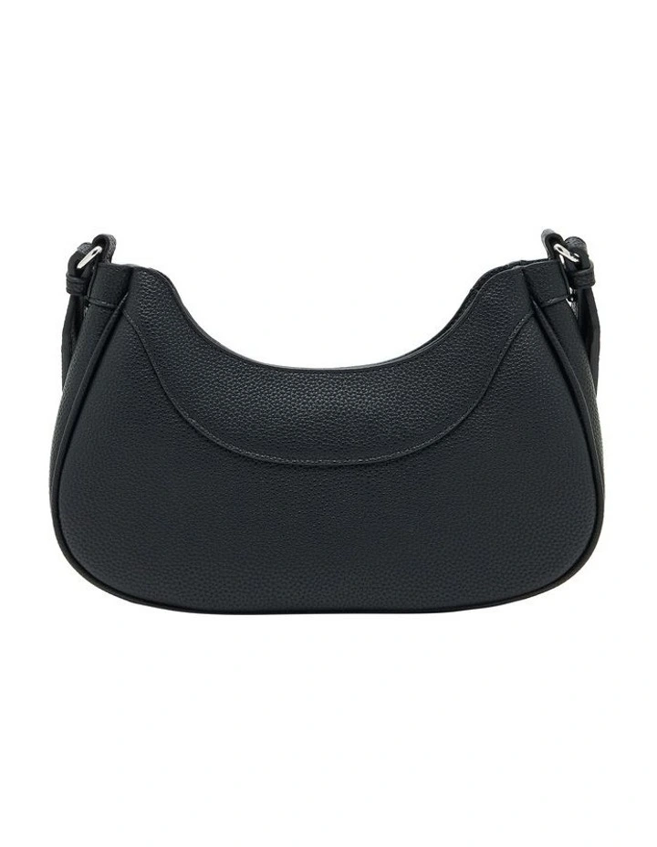 Wave Small Shoulder Bag in Black image 3