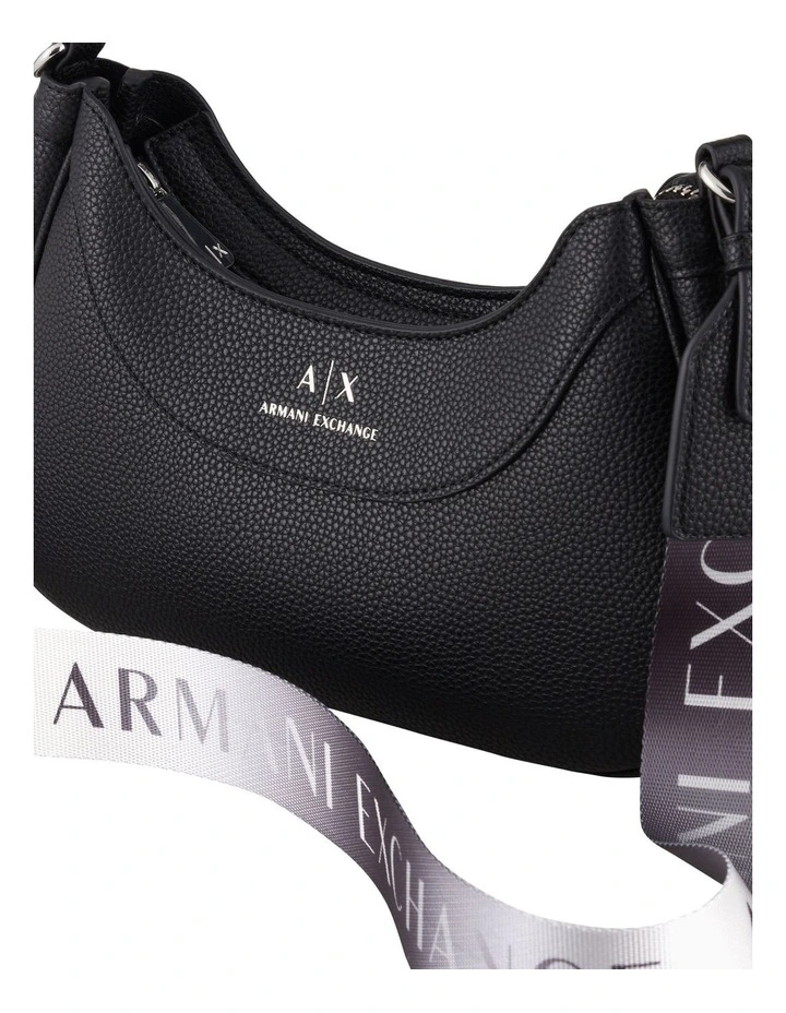 Wave Small Shoulder Bag in Black image 4