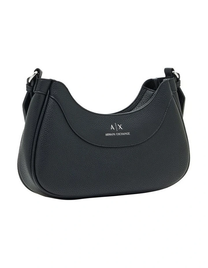 Wave Small Shoulder Bag in Black image 6