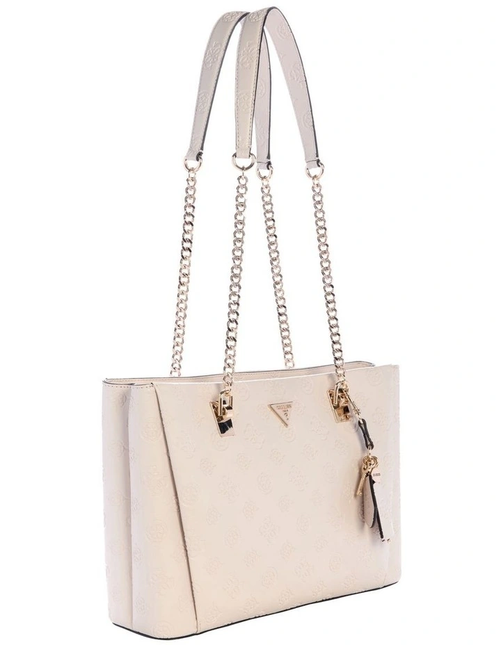 Tisha 3 Comp Tote Bag in Stone Logo image 2