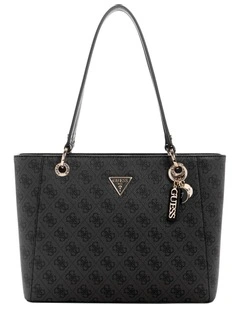 Noelle II Small Tote Bag in Coal Logo
