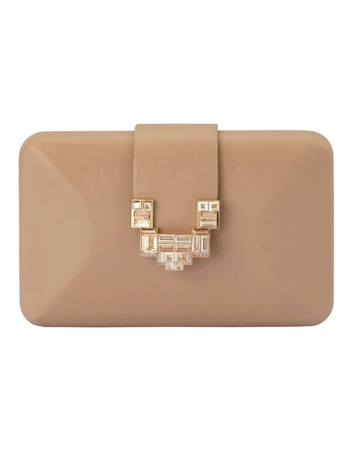 Eli Deco Clutch Bag in Beige image 1