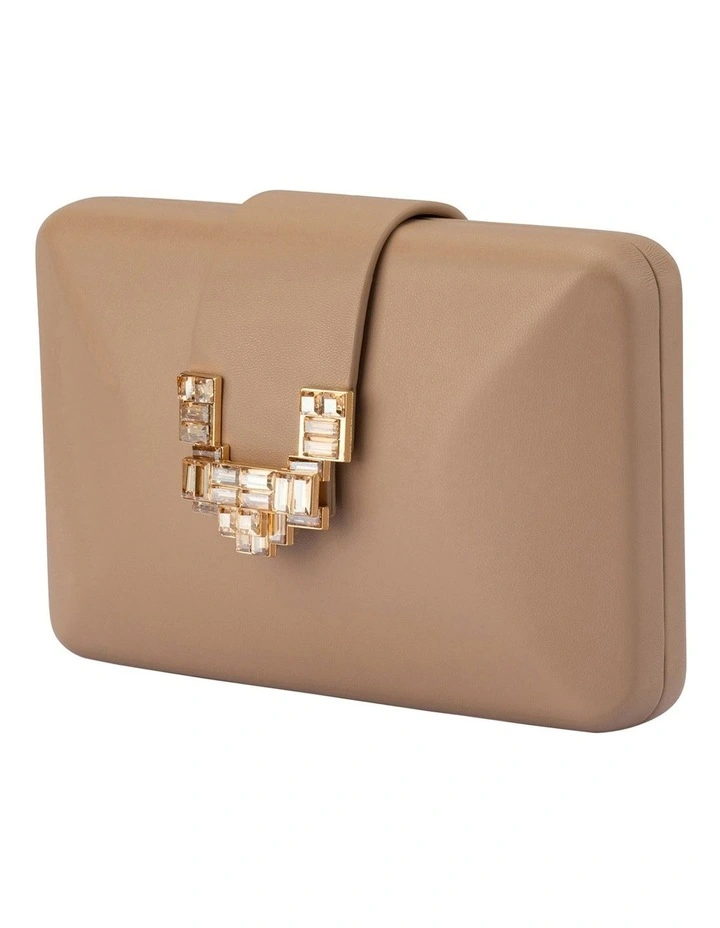 Eli Deco Clutch Bag in Beige image 4