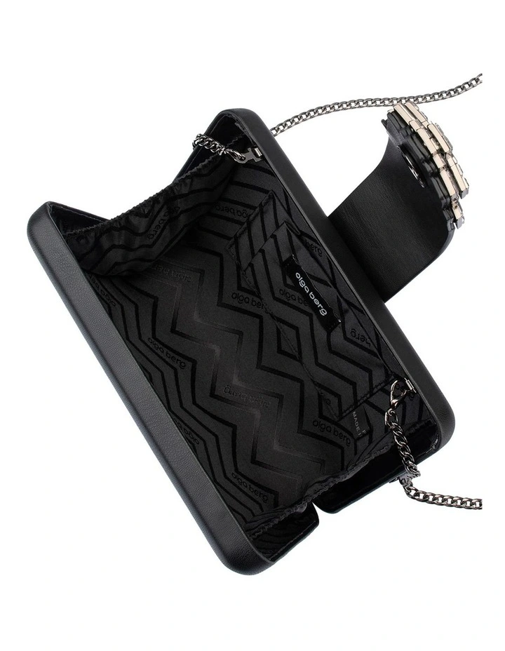 Eli Deco Clutch Bag in Black image 5