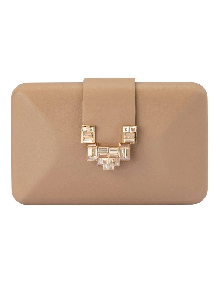 Eli Deco Clutch Bag in Beige image 1