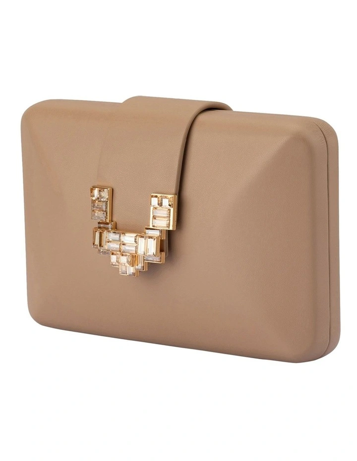 Eli Deco Clutch Bag in Beige image 3
