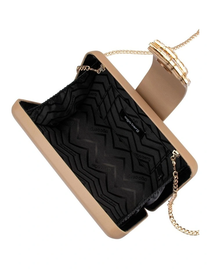 Eli Deco Clutch Bag in Beige image 5