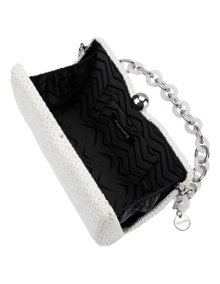 Birdie Textural Top Handle Bag in White image 6