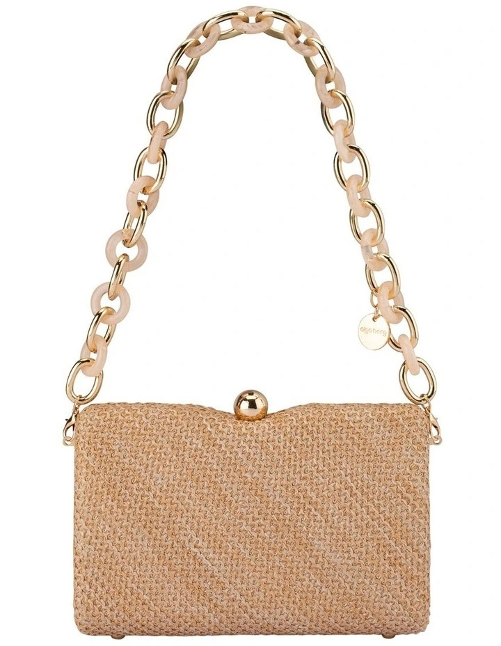 Birdie Textural Top Handle Bag in Natural image 1