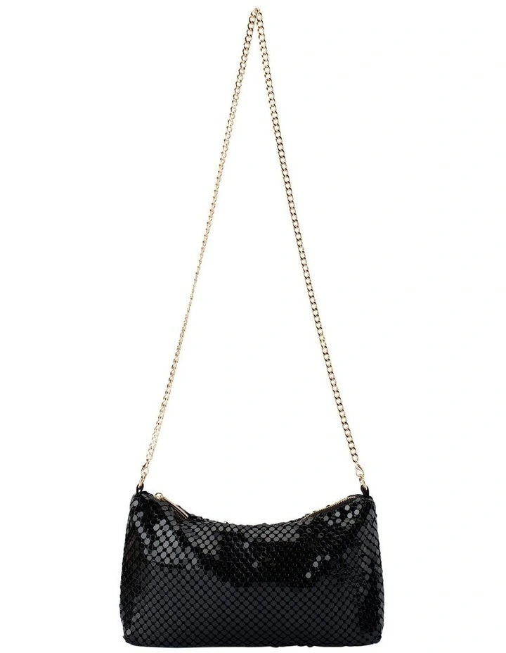 Daphne Mesh Clutch Bag in Black image 4