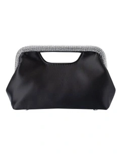 Eleanor Crystal Top Handle in Black