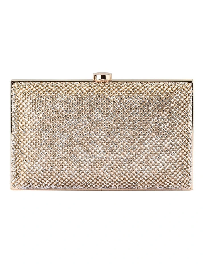 Viviana Crystal Clutch Bag in Gold image 1
