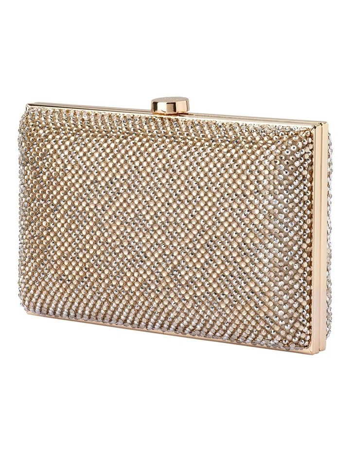 Viviana Crystal Clutch Bag in Gold image 3