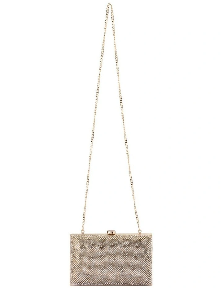 Viviana Crystal Clutch Bag in Gold image 4