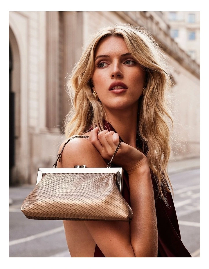 Zephyr Sequin Clutch Bag in Blush image 2