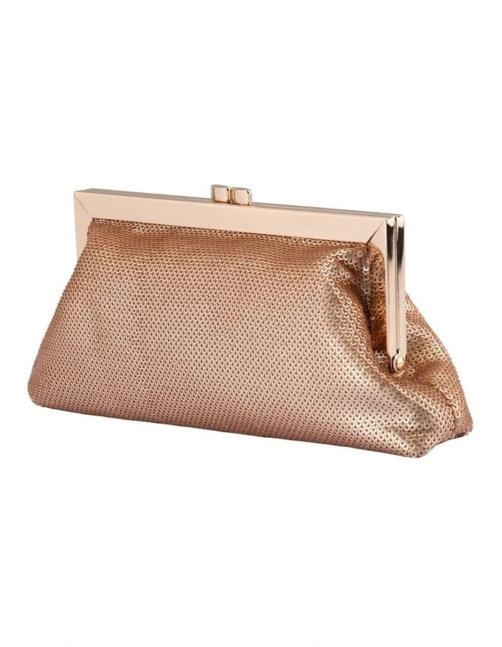 Zephyr Sequin Clutch Bag in Blush image 3