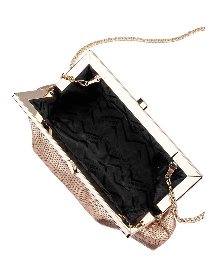 Zephyr Sequin Clutch Bag in Blush image 5