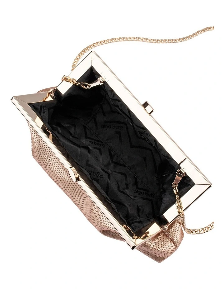 Zephyr Sequin Clutch Bag in Blush image 5