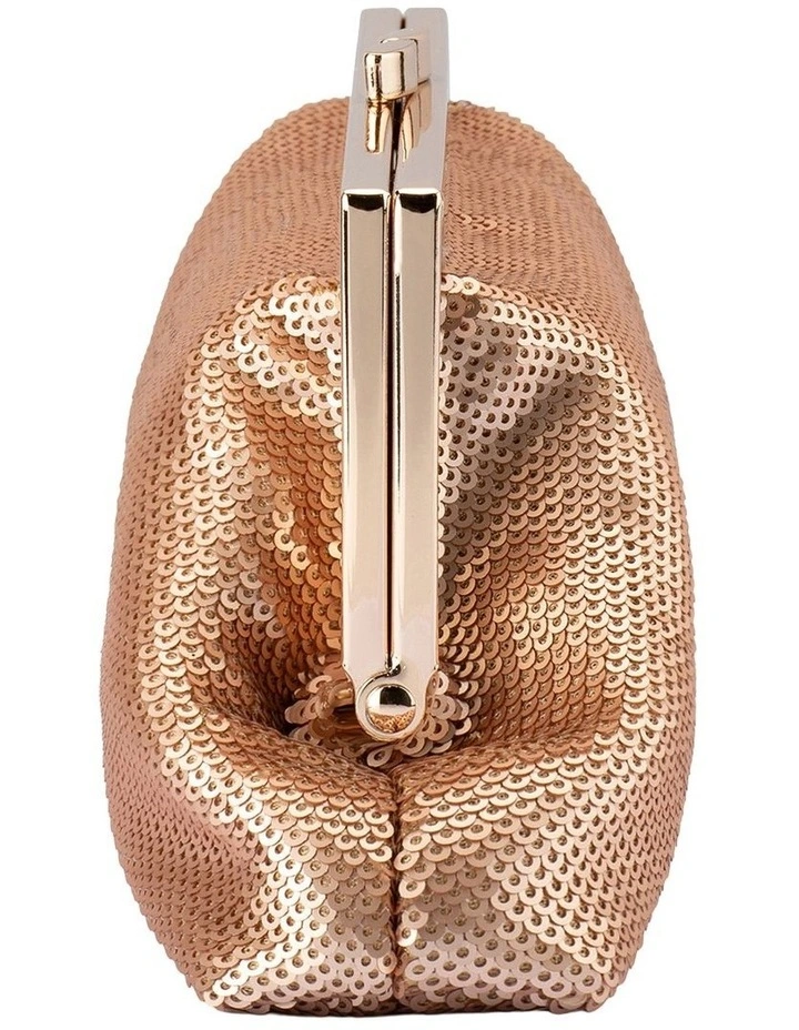 Zephyr Sequin Clutch Bag in Blush image 6