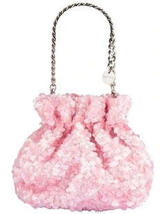 Mattie Sequin Top Handle in Pink