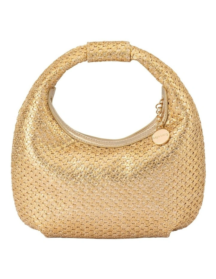 Eden Woven Hobo Bag in Gold image 1