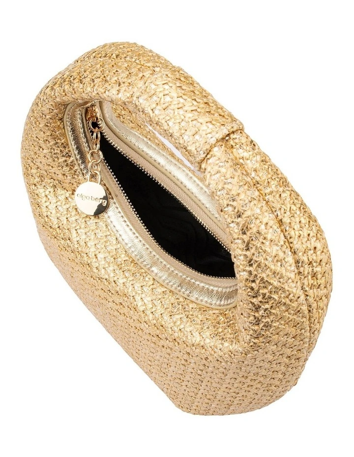 Eden Woven Hobo Bag in Gold image 4
