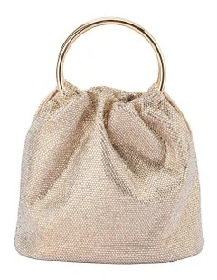 Mabel Crystal Top Handle in Champagne
