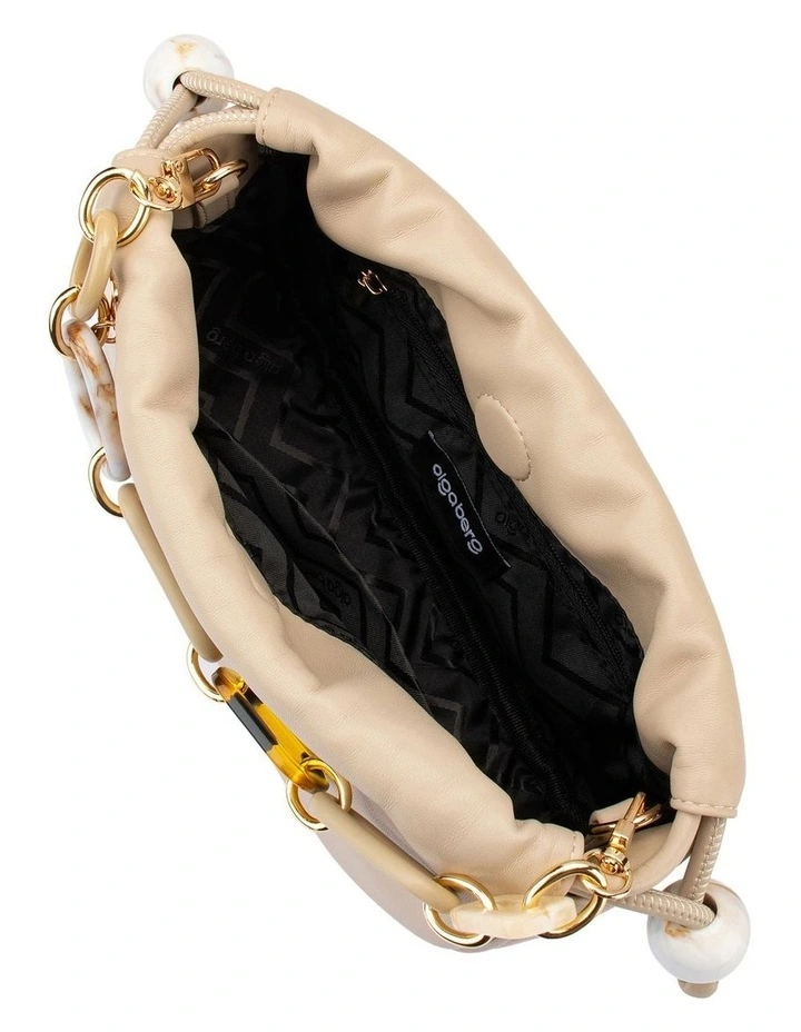 Mavis Acrylic Top Handle Bag in Natural image 5