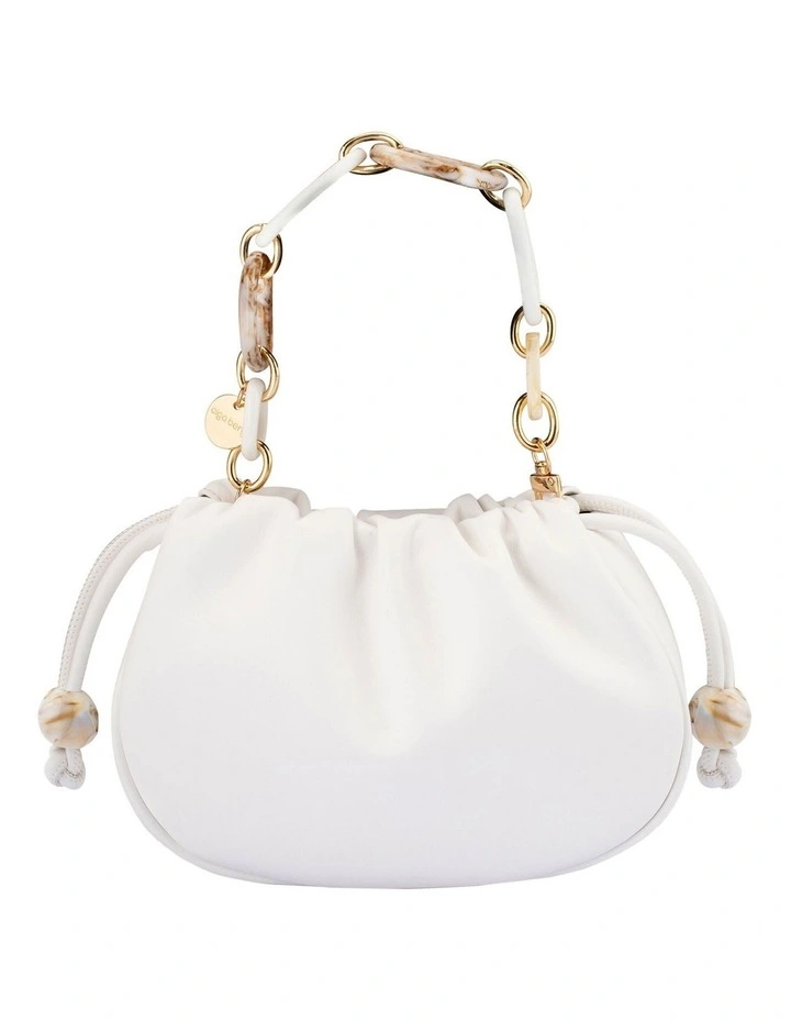 Mavis Acrylic Top Handle Bag in White image 1
