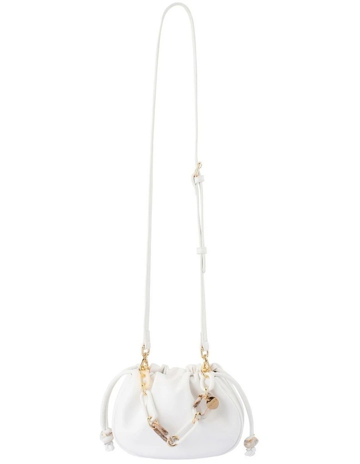 Mavis Acrylic Top Handle Bag in White image 4