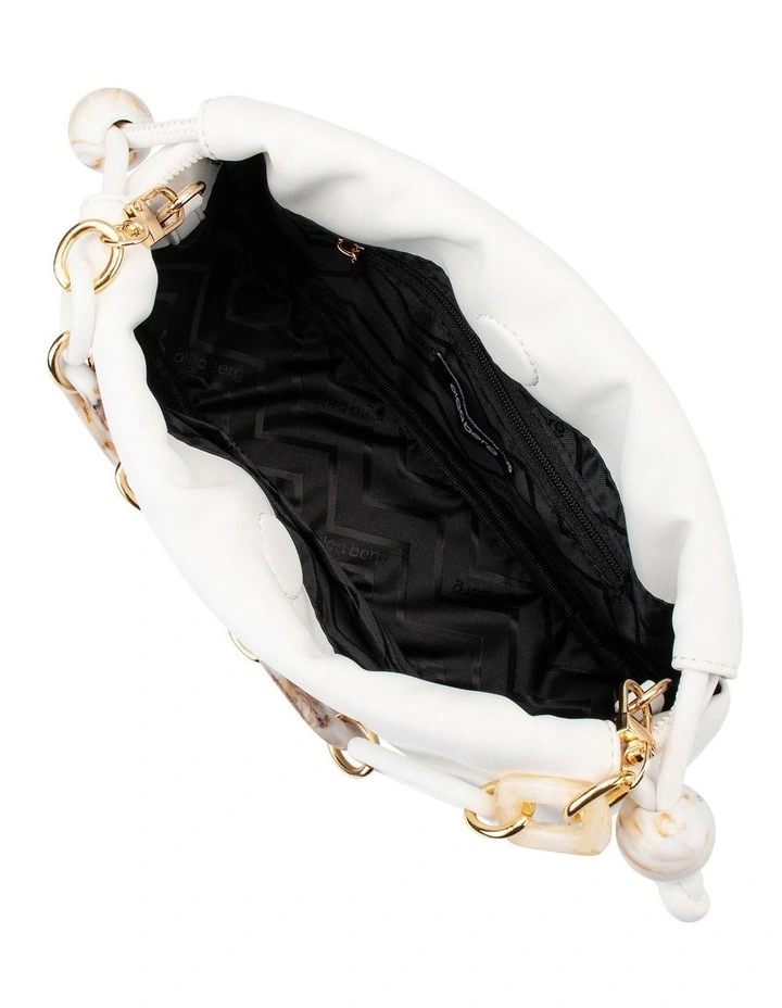 Mavis Acrylic Top Handle Bag in White image 5