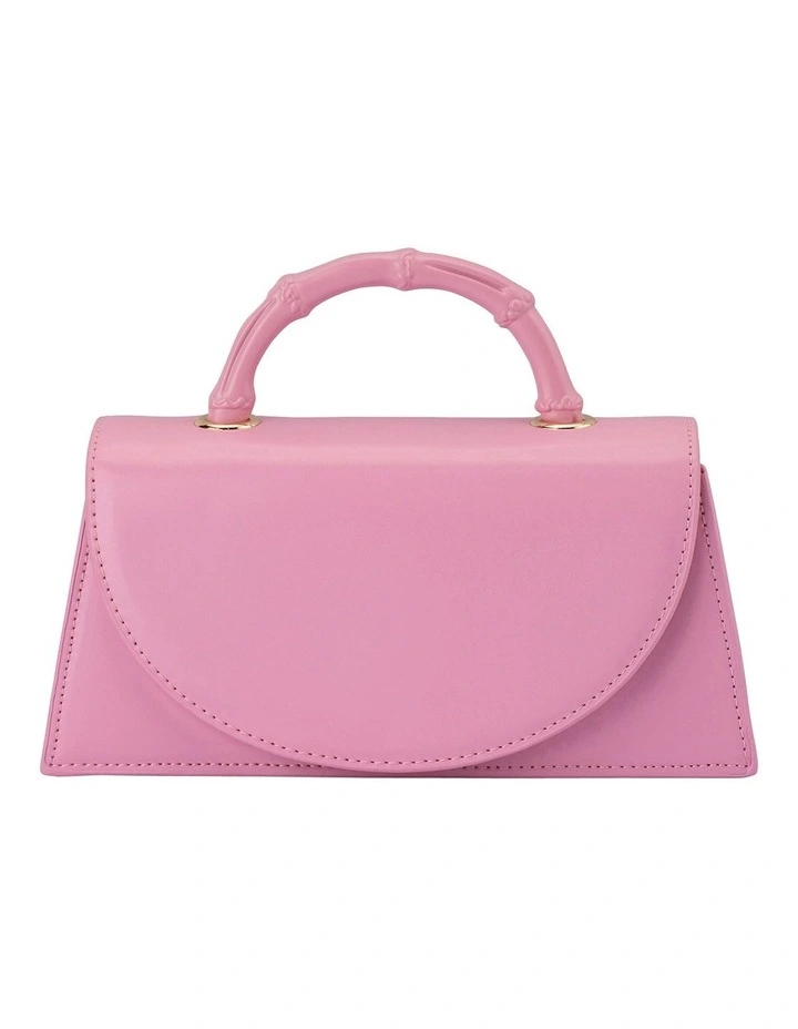 Phoebe Bamboo Top Handle Bag in Pink image 1