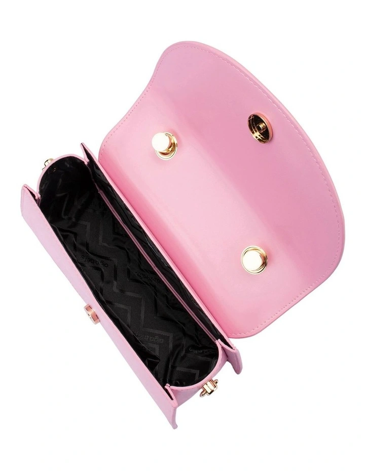 Phoebe Bamboo Top Handle Bag in Pink image 5