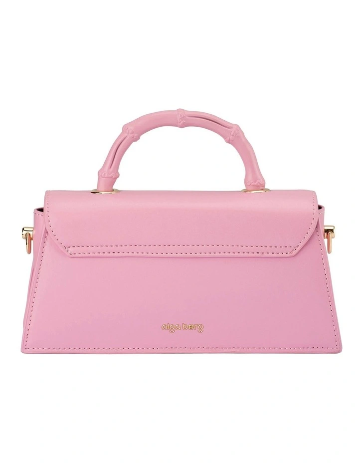Phoebe Bamboo Top Handle Bag in Pink image 6