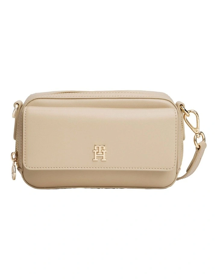 Icon Camera Crossbody Bag in Beige image 1