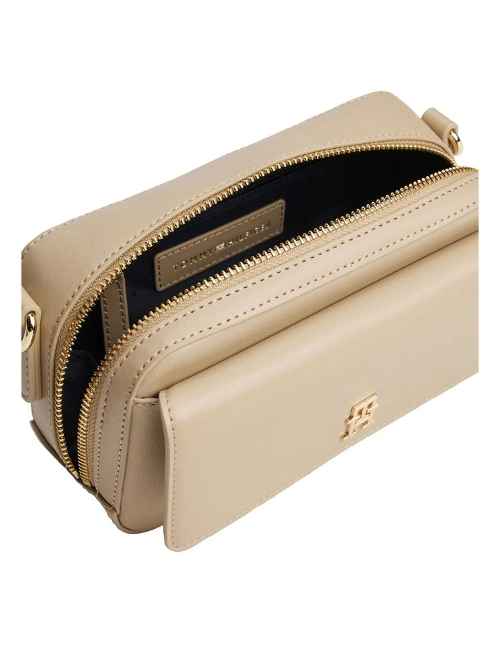 Icon Camera Crossbody Bag in Beige image 3