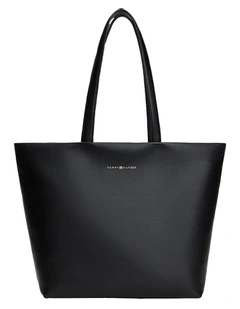 Logo Tape Tote Bag in Black