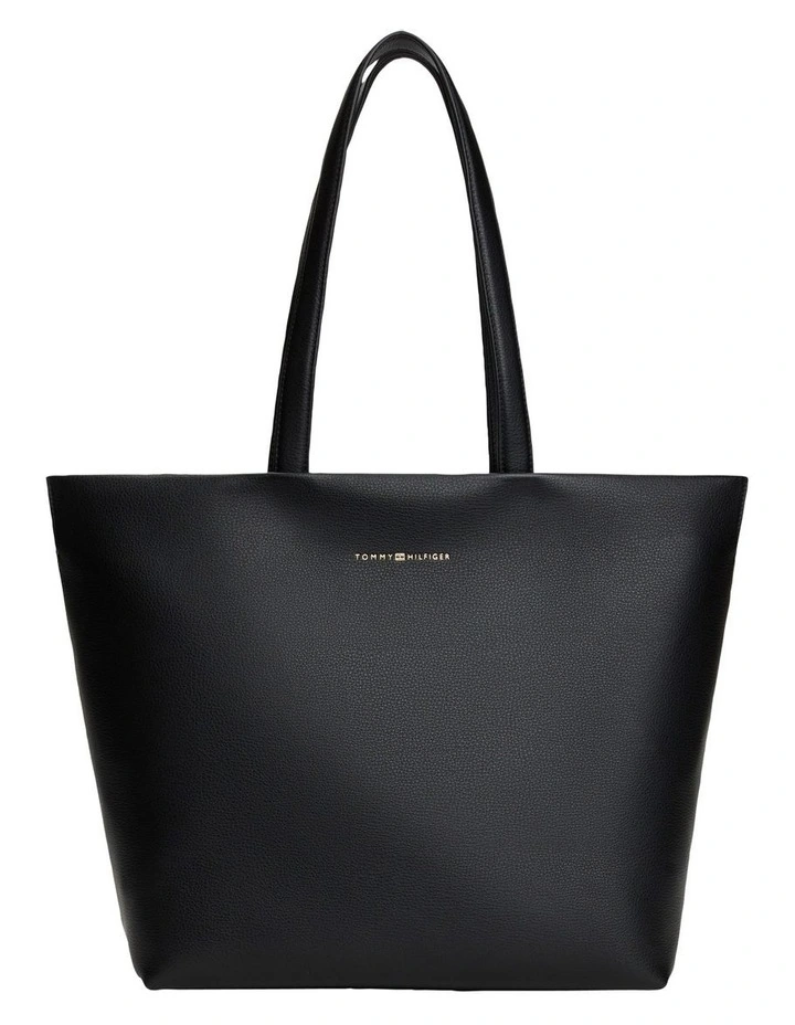 Logo Tape Tote Bag in Black image 1