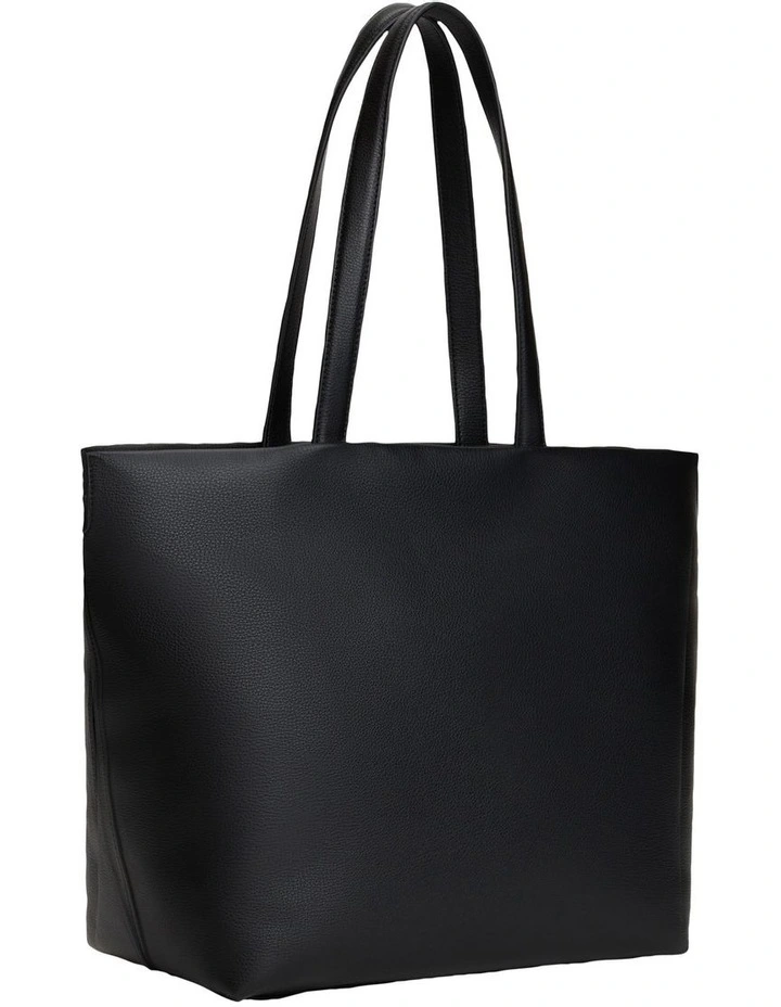 Logo Tape Tote Bag in Black image 3