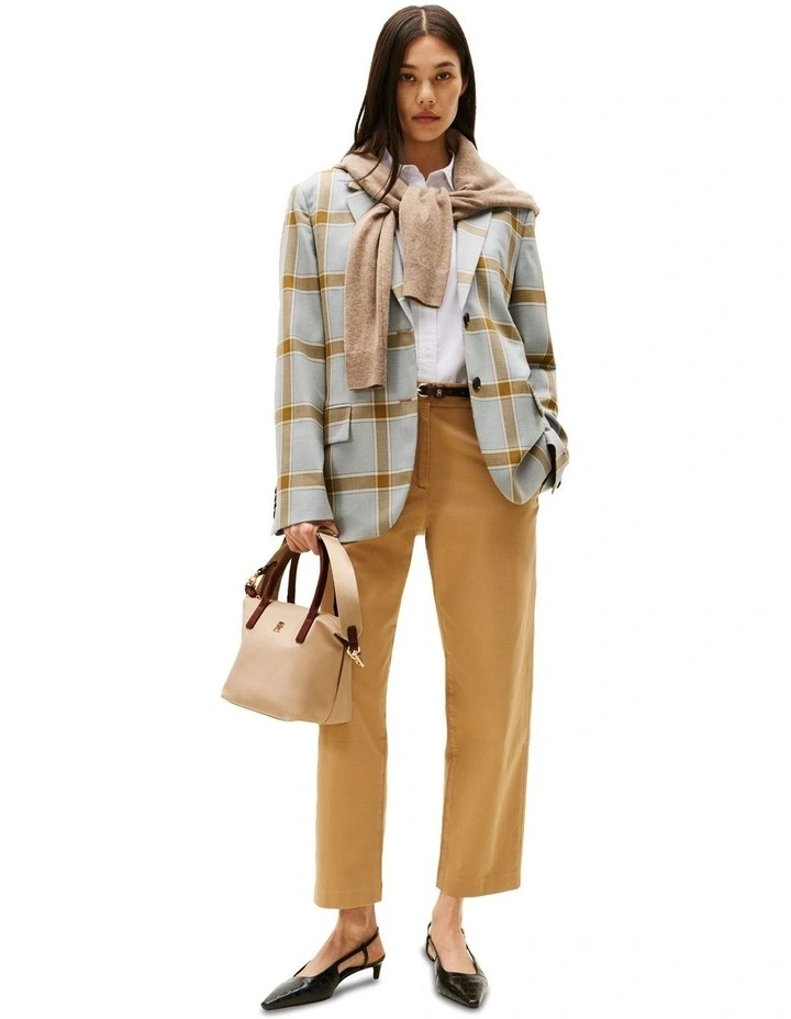 Webbing Crossbody Tote Bag in Beige image 5