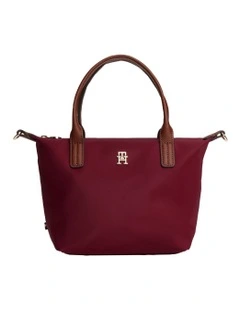 Webbing Crossbody Tote Bag in Red
