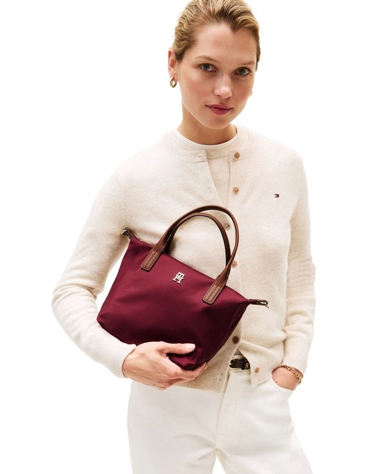 Webbing Crossbody Tote Bag in Red image 5