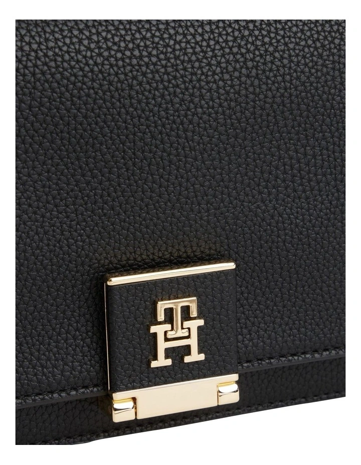 Pebble Grain Crossbody Bag in Black image 4